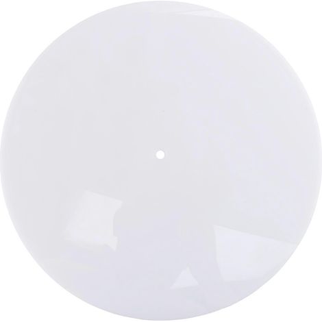 Tapis de platine vinyle en acrylique 300 mm x 3 mm, antistatique, blanc, pour phonographe ou disque vinyle. (1/5)