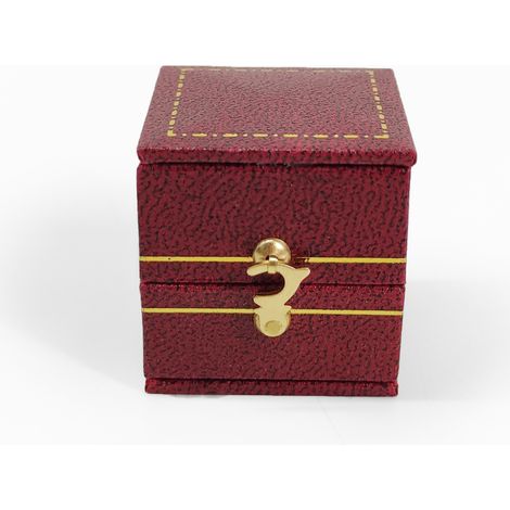 Boîte à bagues vintage bijoux présentoir organisateur boîte sortie en cuir PU(rouge) (1/5)