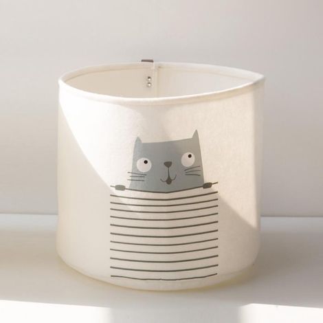 Panier de rangement en feutre 30x35cm, grand panier à jouets pour chat, corbeille à linge sale, grande capacité, boîte de rangement polyvalente (1/5)