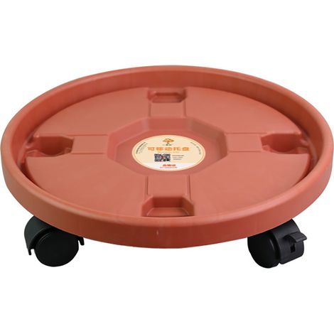 Lot mobile en plastique renforcé pour pot de fleurs, plateau rond avec roulettes universelles, support déplaçable (1/5)