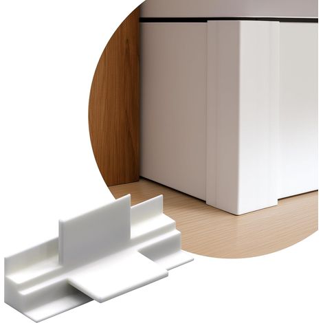 Corner connector, suitable for 8 cm skirting boards, 90° internal and external angles for kitchen skirting boards and skirting boards, suitable for skirting boards (1/2)