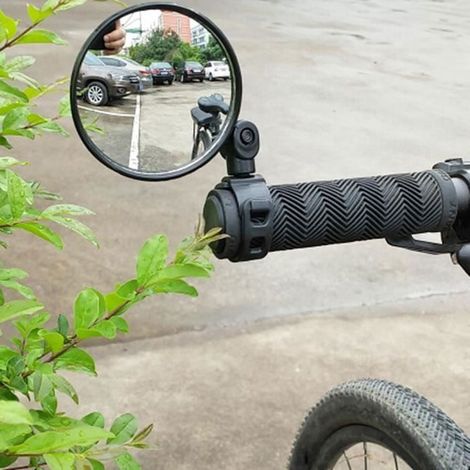 Rétroviseur de vélo sur guidon - Miroir pour bicyclette - Noir (1/4)