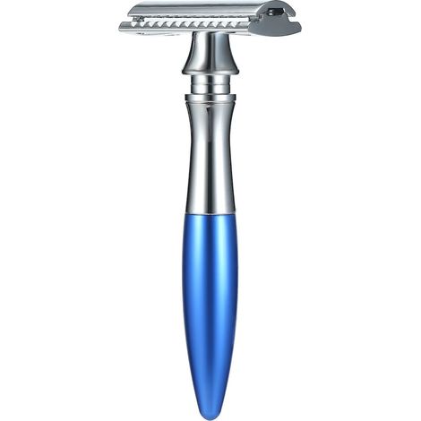 Rasoir de sécurité à double tranchant, ouverture papillon, rasoir manuel classique pour homme, nettoyage du visage