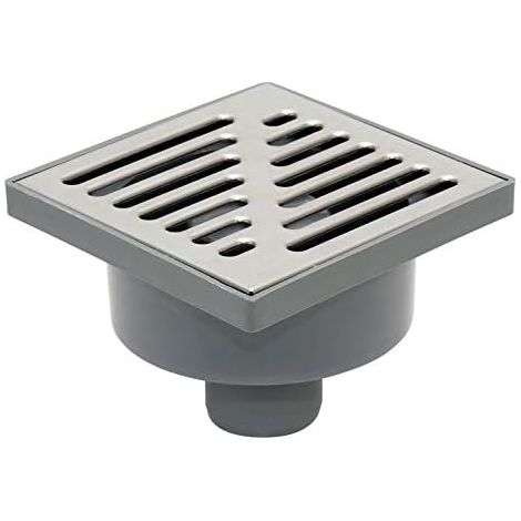Bottom Outlet Stainless Steel Grid 150x150mm Floor Siphon Drain 50mm Pipe (1/5)
