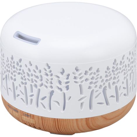 Humidificateur de bureau 300 ml, design imitation bois, silencieux, avec éclairage LED multicolore, prise européenne 100-240 V (1/5)