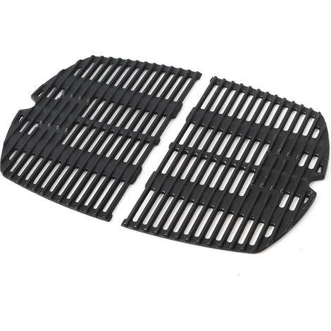 27,3 x 38,8 cm Plaque de gril pour barbecues à gaz Weber Q200, Q220, Q260, Q2000, Q2200, Q2400, pièces de rechange en fonte pour Weber 7645, 65811, lot de 2