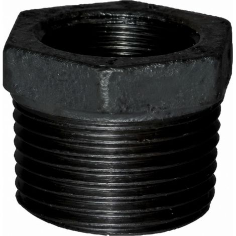 Reduzierter Nippel 26x34 / 15x21, männlich weiblich schwarz