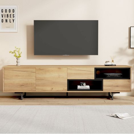 Mueble TV madera con gran almacenaje y diseño moderno OKMYHOME (1/5)