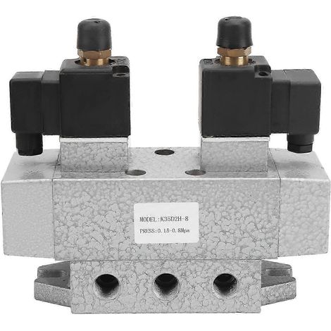 Électrovanne pneumatique 3 positions 5 voies, contrôleur électrique G1/4 po K35D2H-8 8 Hz CC 24 V (1/4)