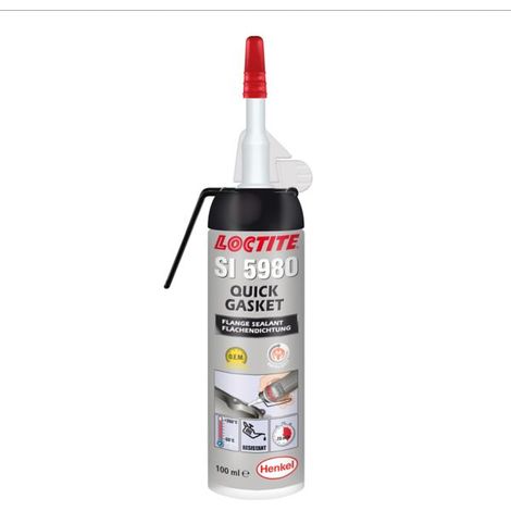 Imperméabilisant LOCTITE SI 5980 100 ML – 2327037 – Résistance à l'huile et au glycol – Pour surfaces planes et joints déformables