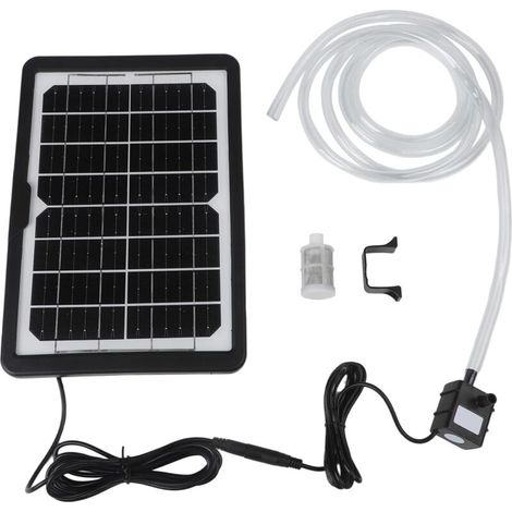 Bardusch-Fontaine solaire étang – batterie secours – 10 buses + tube 1,5 m – cascade/jardin (1/4)