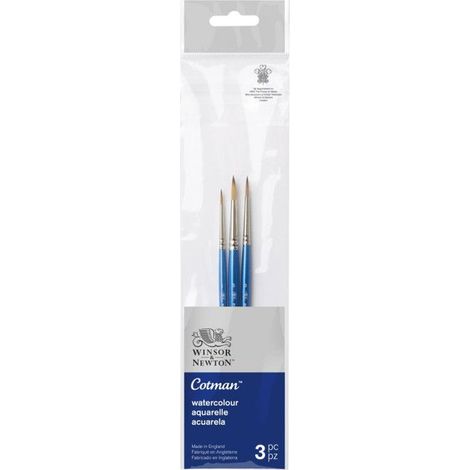 3 pinceaux - Rond - Aquarelle - Synthétique - Cotman - Série 111 - N°1,3,5 (1/4)