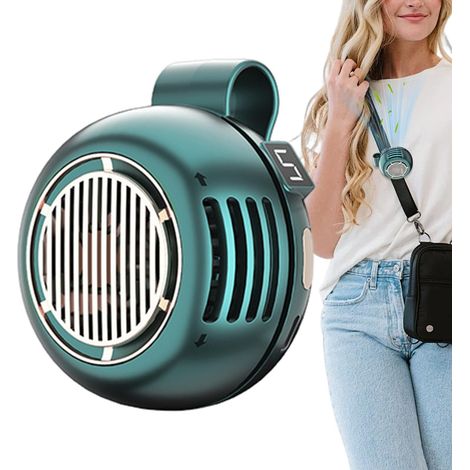 Ventilateur Pince  Personnel 5 Vitesses Avec Affichage Numérique - Mini Ventilateur portable Rafraîchissement sur batterie   pour Bureau Table Chambre Bureau Domicile École Voyage Camping Extérieur (1/5)