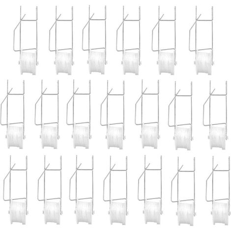 Bardusch - Lot de 20 crochets pour treillis à tomates avec ficelle de 15 m pour tomate, plante, serre, vigne de fleurs, kit de treillis pour plantes