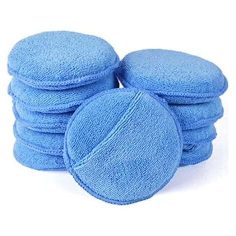 10 pièces éponge de Polissage à la Main en Microfibre, Tampon d'applicateur de Cire de Voiture Ultra Doux pour Le Nettoyage de Verre de véhicule de Voiture (1/4)