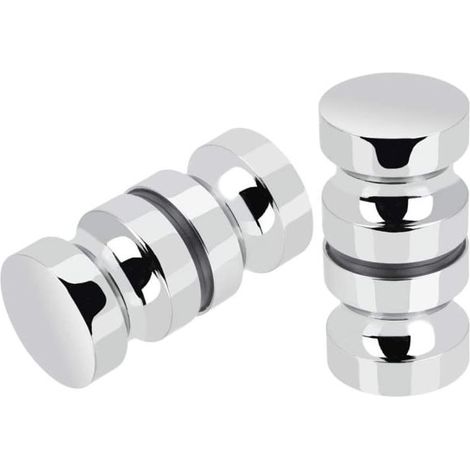 paires de poignées de porte de douche coulissantes en acier inoxydable pour douche en verre (1/5)