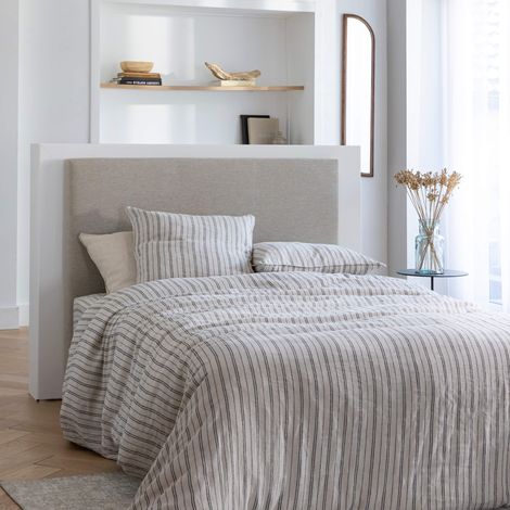 Tête de lit déco beige lin - SOMEO 90 (1/5)