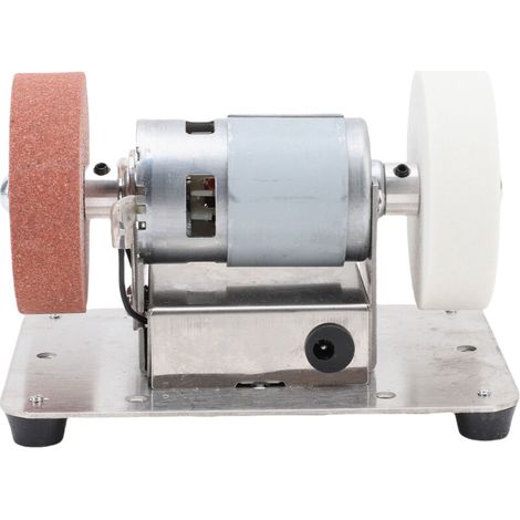 Mini meuleuse d'établi à 2 meules, machine à meuler électrique multifonctionnelle pour le travail du métal et du bois, la fabrication de bijoux et le polissage. (1/5)