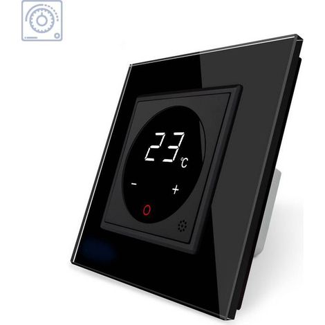 Termostato digital, negro