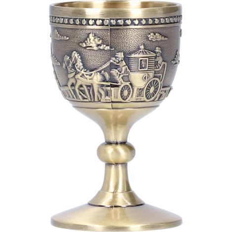 Tasse À Vin - Verre À Vin Blanc En Alliage De Zinc - Style Rétro Vintage - Pour Dégustation Ou Décoration Intérieure - 1 Pièce (1/5)