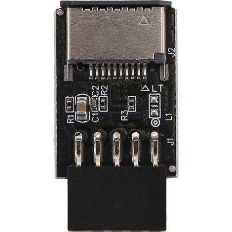Carte MèRe USB2.0 9Pin Vers TYPE-C A-KEY Convertisseur de Connecteur Avant Adaptateur D'En-TêTe D'Interface USB3.2 TYPE-E (1/2)