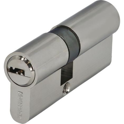 Cylindre de sécurité 30x40 mm/13,5 Came courte nickelé Avec 5 clés