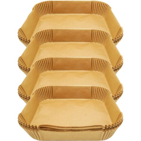 Ensemble de 200 Moules en papier pour air fryer carrés 20 cm Fackelmann Divers
