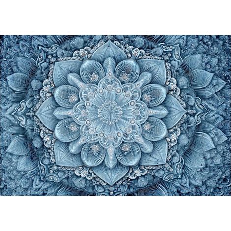 Papier peint mural mandala abstrait intissé grand format design intérieur salon chambre pas cher 200x140 cm (1/5)