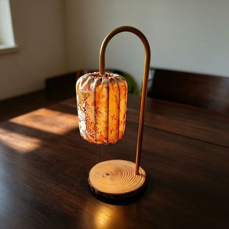 Magnetic Rotating Lantern Tulip Night Light Ghost Light Christmas Lantern High-End Table Lamp Lantern Gift - Fabric Lantern -