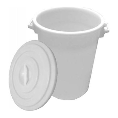 BIDONE BIANCO LT 50 CM 47X45 SENZA COPERCHIO PER ALIMENTI