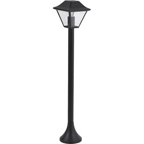 Lámpara de bolardo de jardín moderno farola para sendero 94 cm aluminio negro Gosaba