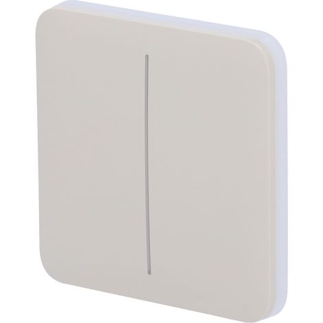 Panel táctil para interruptor de luz doble  - Compatibilidad con AJ-LIGHTCORE-2G - Retroiluminación LED - Panel táctil sin contacto - Color ostra