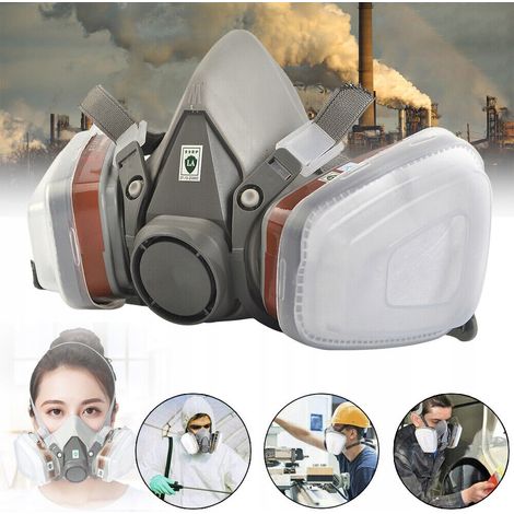 Ensemble demi-masque, masque de peinture 6200, filtres anti-poussière L complets (1/5)