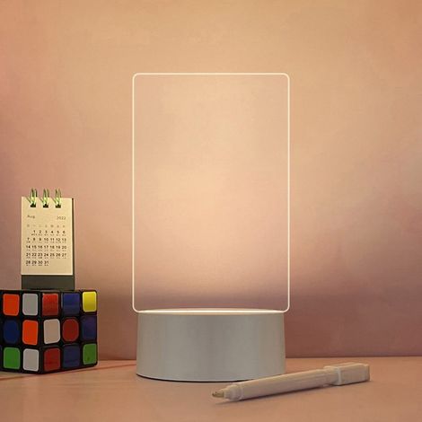 Tableau De Message Led Acrylique - 149 X 100 Mm - Alimentation Usb 5 V 1 A - Lumière Chaude Blanche Et Froide - Vertical - 1 Piece (1/5)