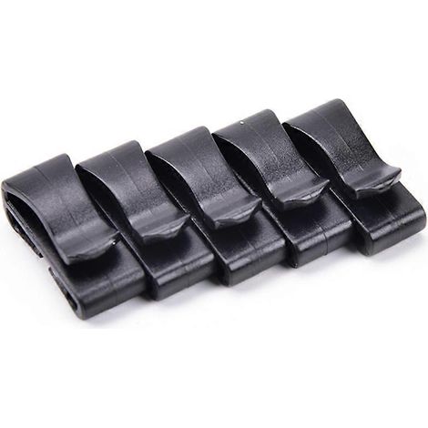 Lot de 5 sangles de 20/25/32/38/50 mm avec boucle et clip d'extrémité, personnalisables, pour sac à dos, sac tactique, camping, randonnée, activités de plein air, militaire, noir.