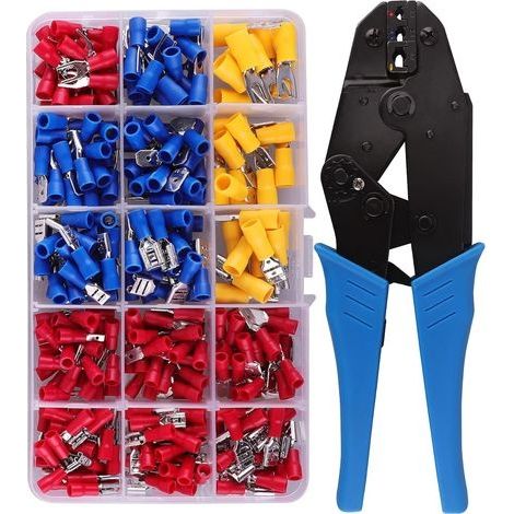 Pince à Sertir avec 300pcs Cosses Electriques pour Voiture, Cosses à Sertir (1/5)