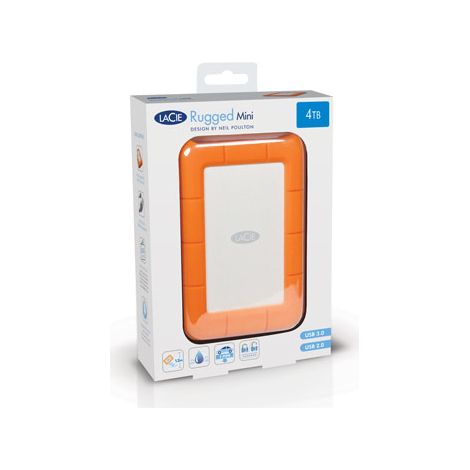 Rugged Mini disco duro externo 2 TB Naranja, Plata