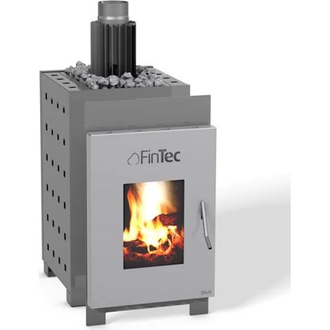 FinTec SKULT MH Holz-Saunaofen 13,9 kW holzbefeuerter Saunaofen mit BImSchV 2 (1/3)