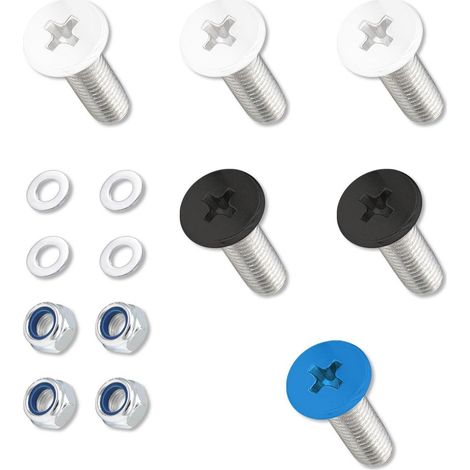 Kennzeichenschrauben M5x16mm Edelstahl Set für Motorrad, Roller, Moped mit Muttern und Unterlegscheiben (1/5)