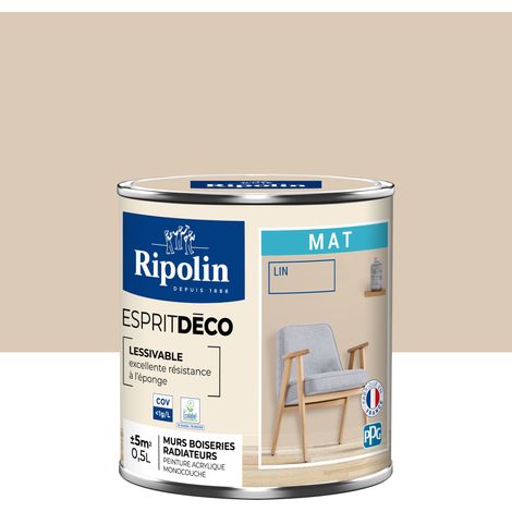 Peinture Murale Toutes Pièces - Mat - 0,5L - Lin - Ripolin