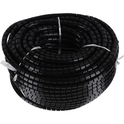 Gaine de protection pour câbles, résistante à l'usure, aux acides et aux alcalis, noire, diamètre 22 mm, longueur 50 m. (1/5)