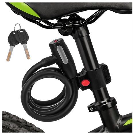 150cm Steel Bike Lock with Key Holder (1/5)