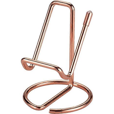 Visitenkartenhalter für den Schreibtisch, Visitenkartenständer aus Metall (Roségold)