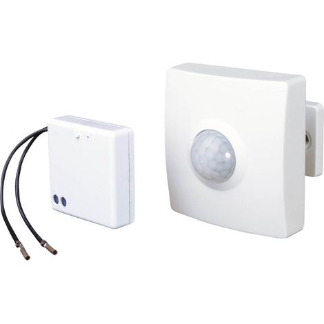 Tibelec – Détecteur de mouvement infrarouge sans fil va et vient – Portée 8m – Installation sans câblage – Compatible avec tous types d'ampoules (1/5)