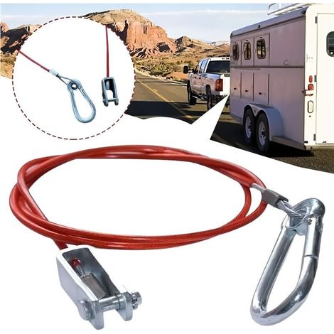 341303 Câble de frein et de traction pour remorque, 100 cm/1 m, avec fourche (1/5)