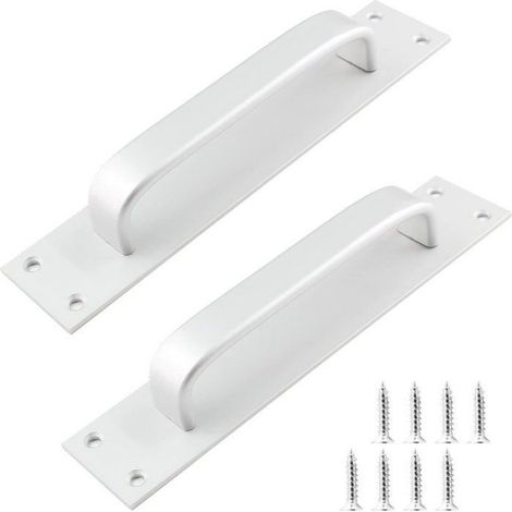 Poignées Coulissantes pour Portes et Meubles, 2 Pièces en Alliage d'Aluminium 20x4x3.3cm, Design Moderne et Robuste, Argent (1/5)