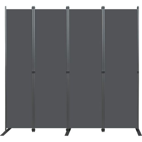 4-teiliger Raumteiler, 204 x 180 cm, dunkelgrau (1/5)