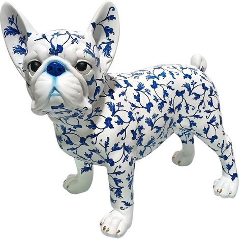Statuina decorativa Bulldog Pop Art, statua di cane moderna, arredamento per la casa, regalo originale, arte astratta, scultura di bulldog