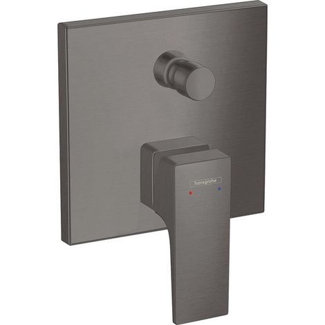 Set de finition pour mitigeur bain/douche encastré noir chromé brossé