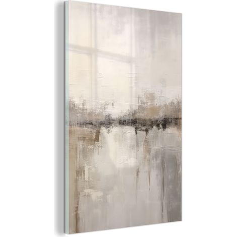 TABLEAU EN PLEXIGLAS Art moderne - Abstrait - Beige Décoration Chambre 40x60
